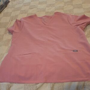 Figs Rose V-Neck Scrub Top